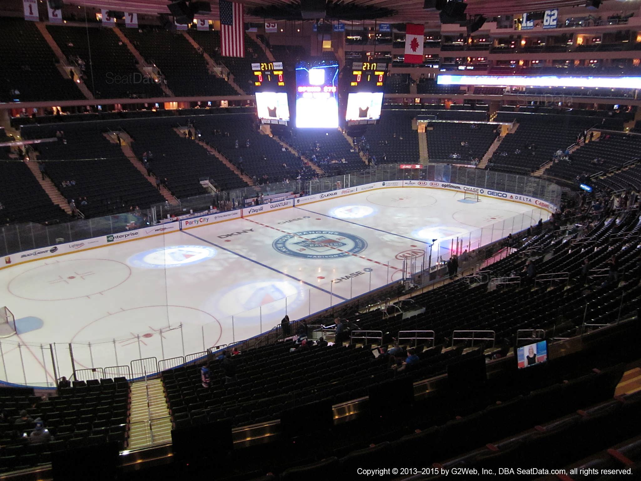 Madison Square Garden Section 221 New York Rangers