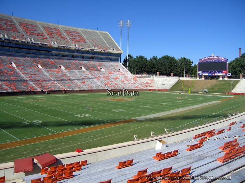 memorial stadium clemson section j rateyourseats com seating chart clemson memorial stadium football