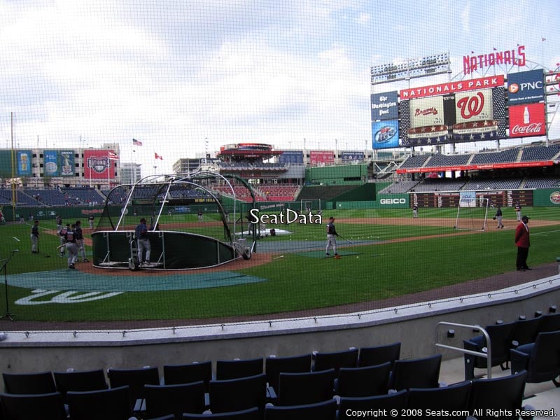 Seat View for Nationals Park Section D