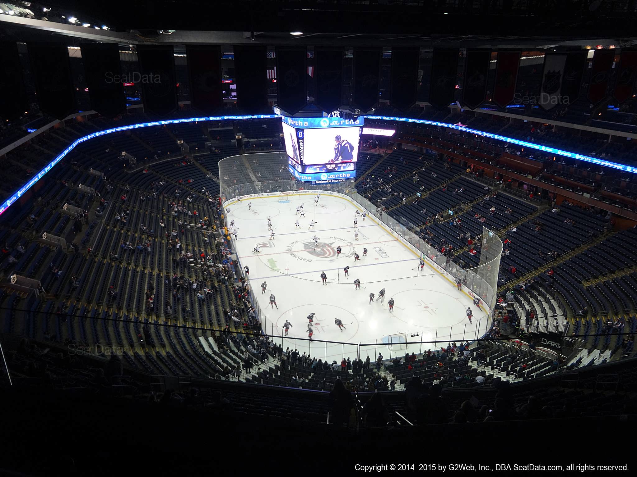 Nationwide Arena Section 307 Columbus Blue Jackets Rateyourseats Columbus Blue Jackets Seat View For Nationwide Arena Section 307