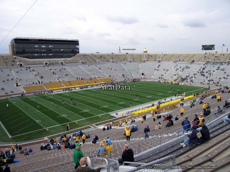 Notre Dame Stadium Seating Chart With Seat Numbers