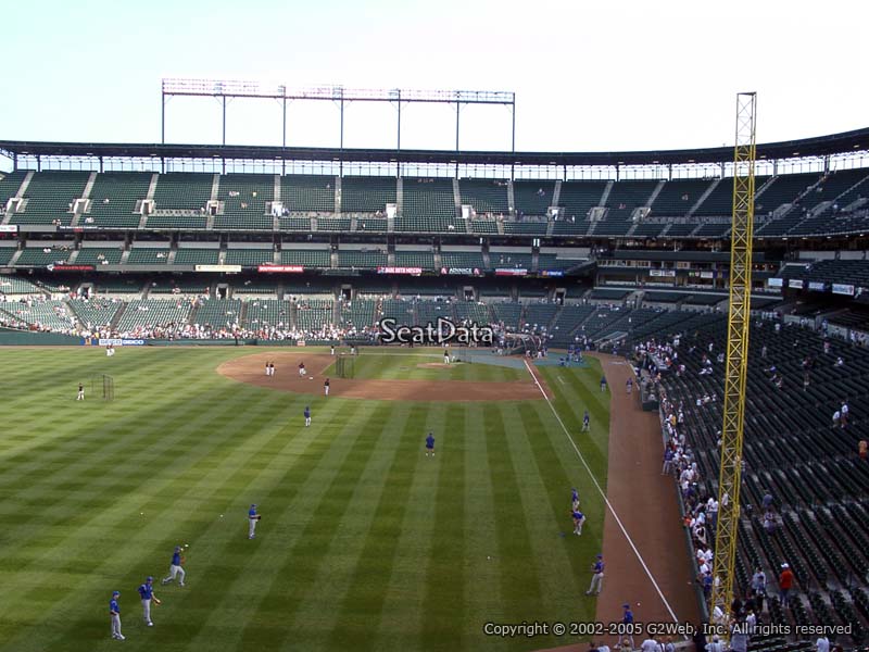 oriole park section 276 rateyourseats com camden yards seating chart view