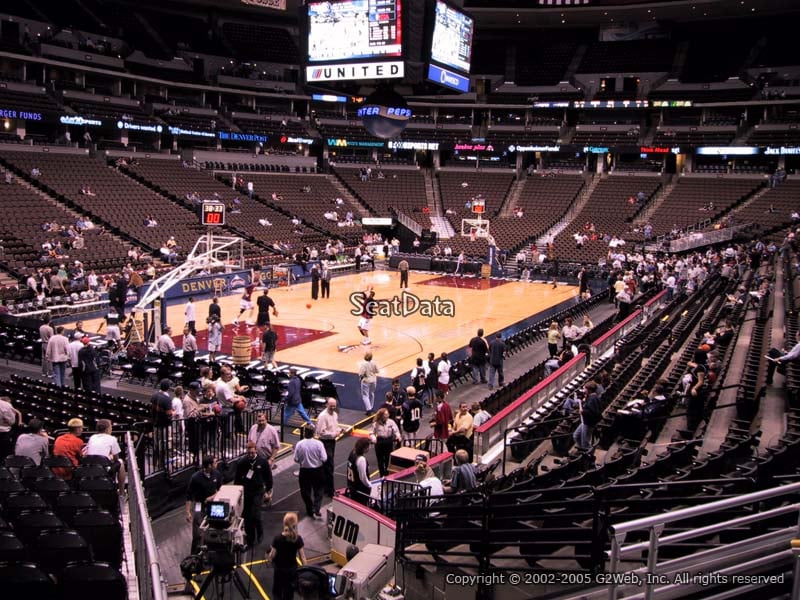 View from Section 132 at Pepsi Center