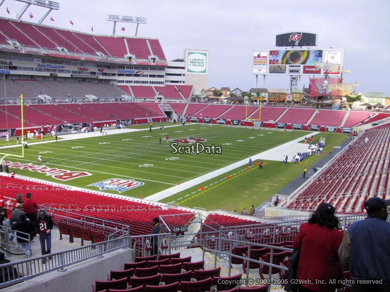 Seat View for Raymond James Stadium Section 226
