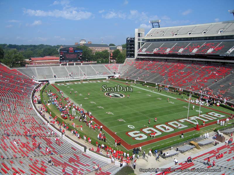 Seat View for Sanford Stadium Section 222