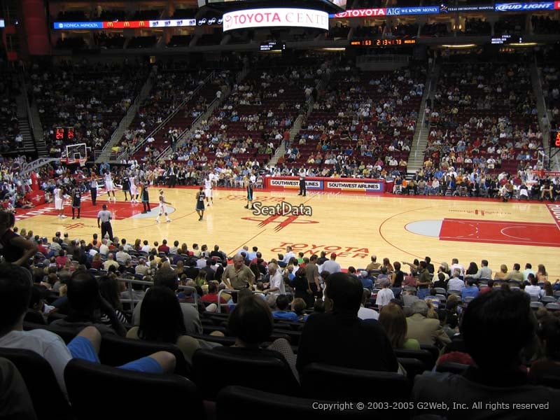 Seat View for Toyota Center Section 106