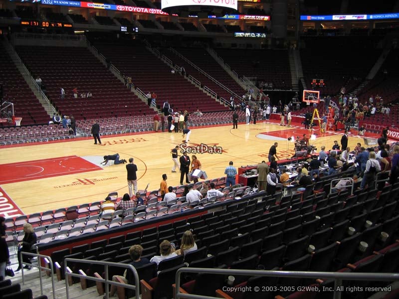 Seat View for Toyota Center Section 122