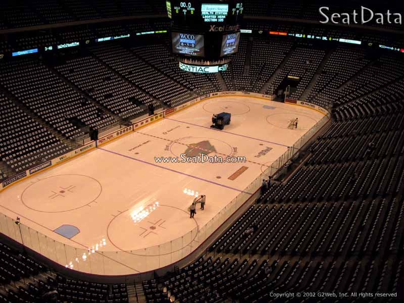 Section 208 view at the Xcel Energy Center