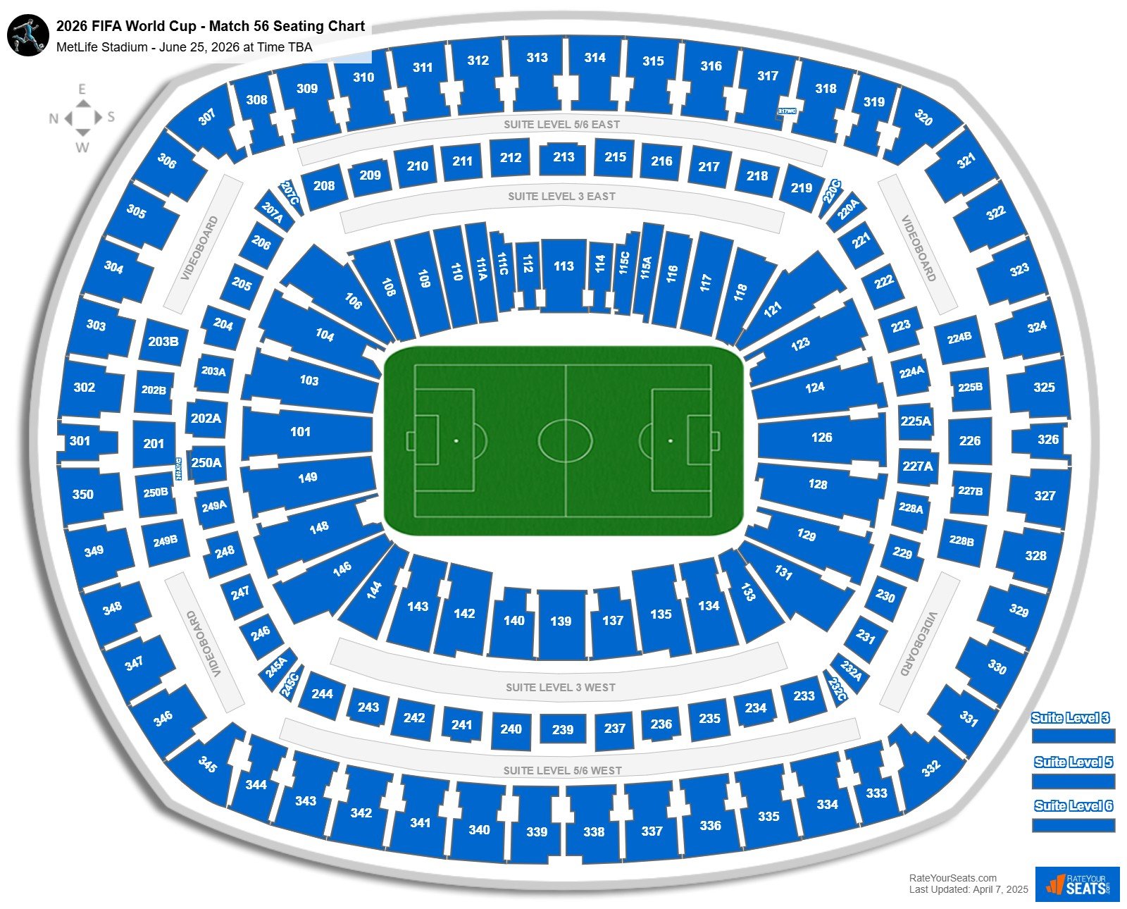 2026 FIFA World Cup - Match 56 seating chart MetLife Stadium