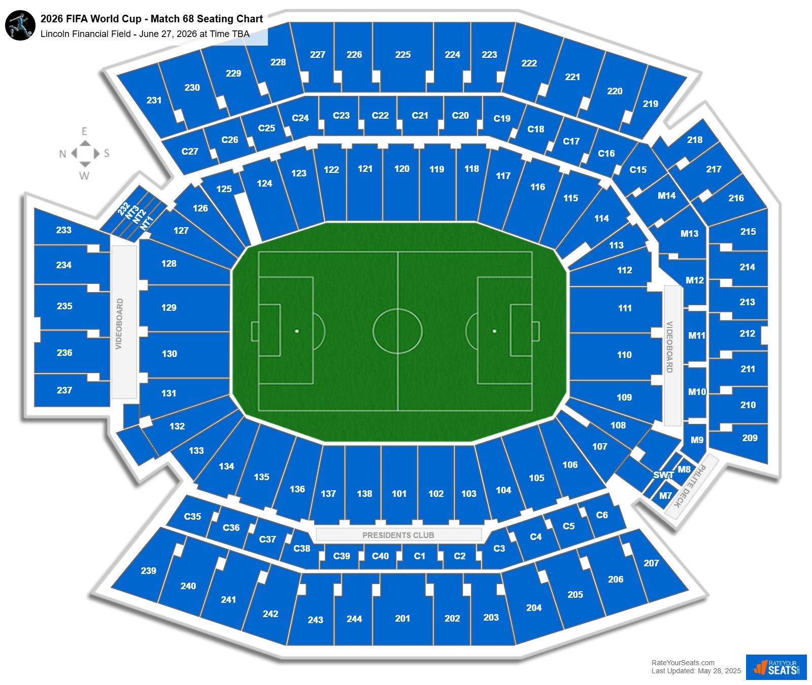 2026 FIFA World Cup - Match 68 seating chart Lincoln Financial Field