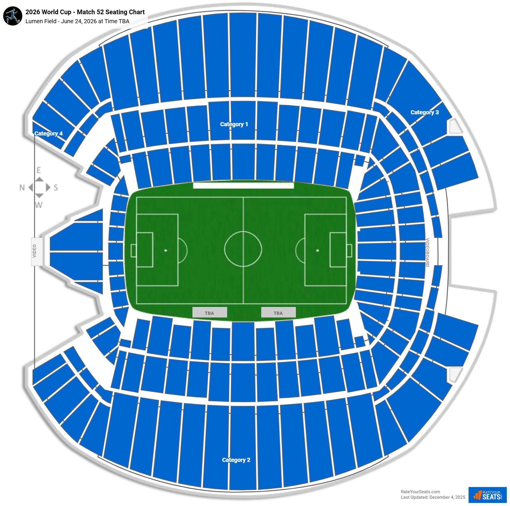 Playoff A Winner vs Qatar - World Cup - Match 52 seating chart Lumen Field