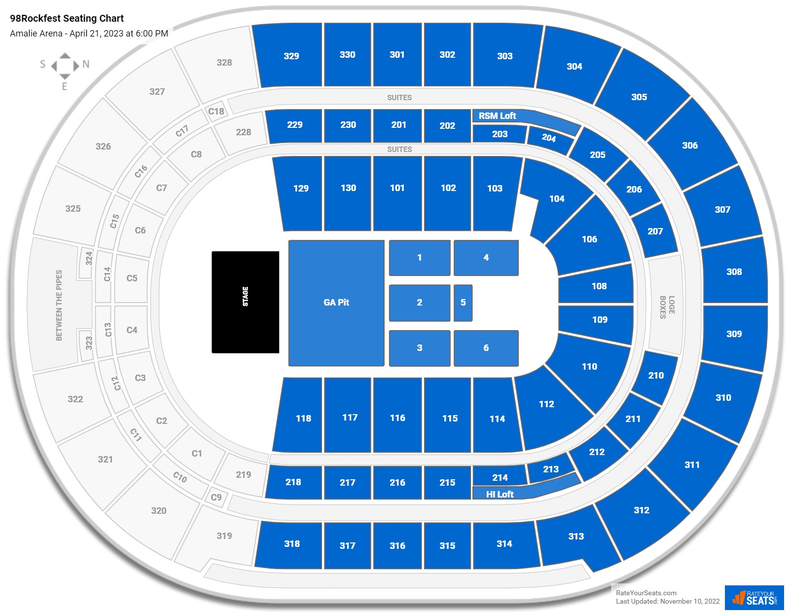 98Rockfest seating chart Amalie Arena