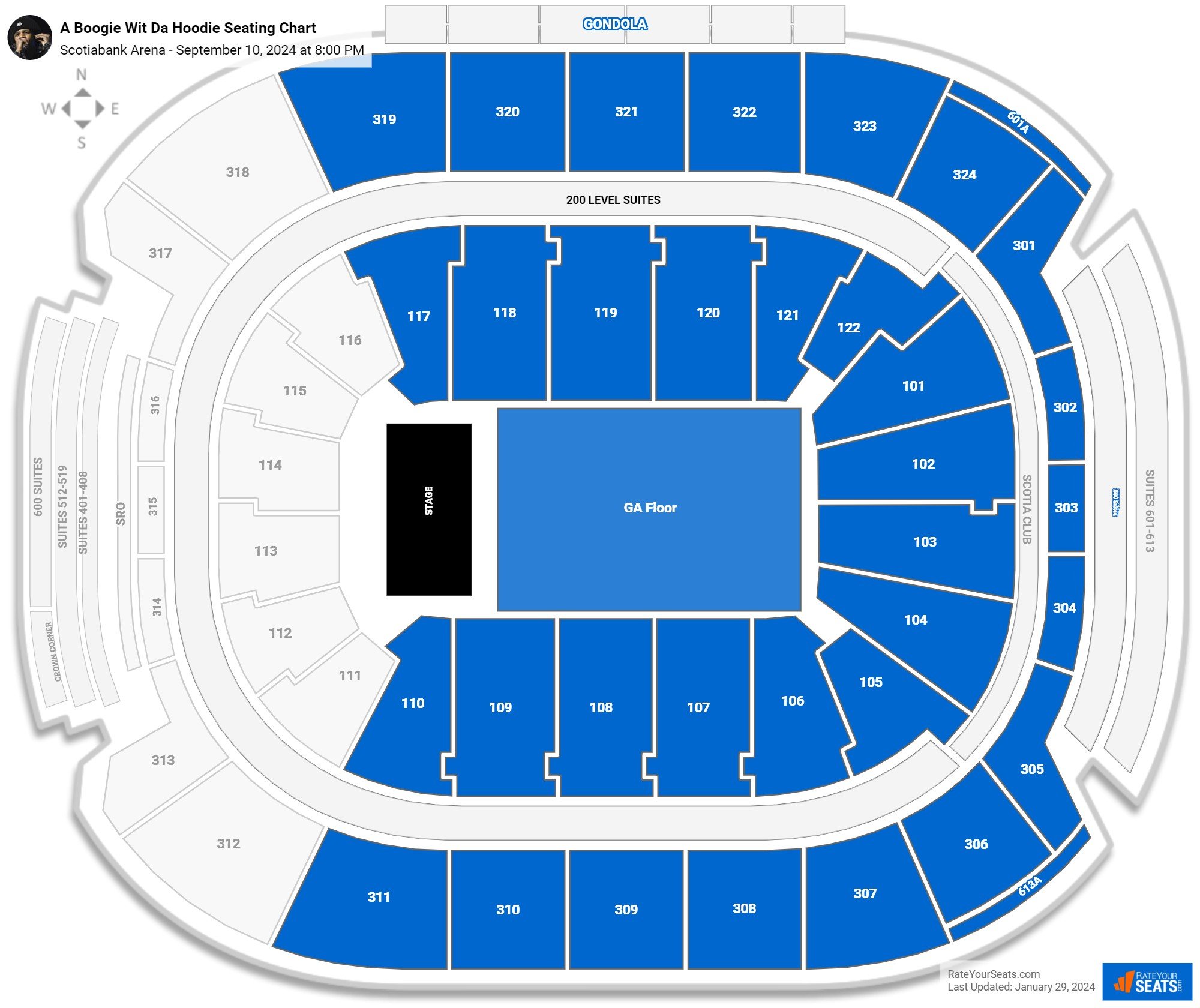 A Boogie Wit Da Hoodie seating chart Scotiabank Arena