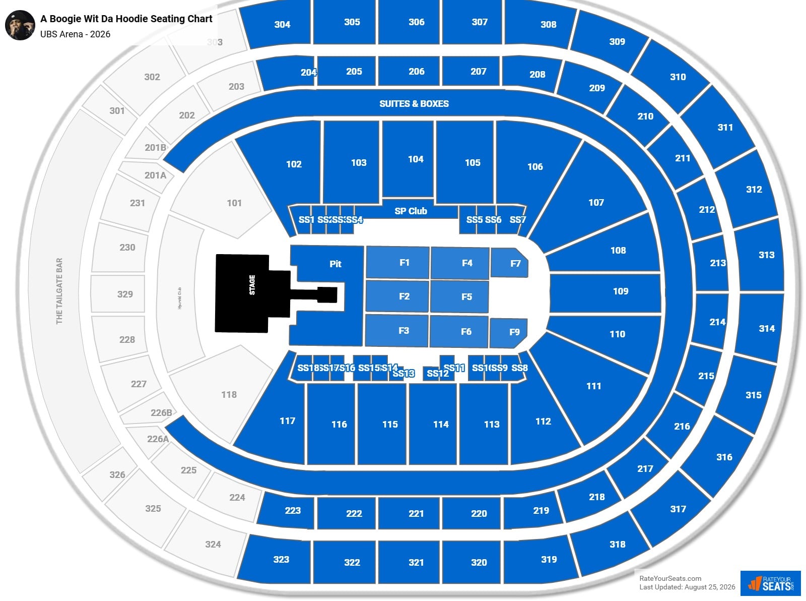 A Boogie Wit Da Hoodie Seating Chart at UBS Arena