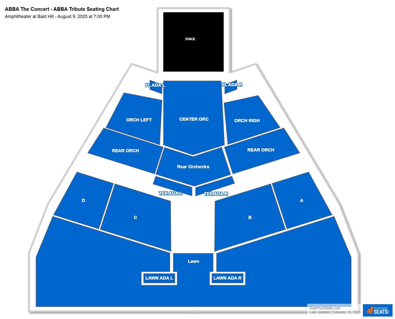 ABBA The Concert - ABBA Tribute seating chart Amphitheater at Bald Hill