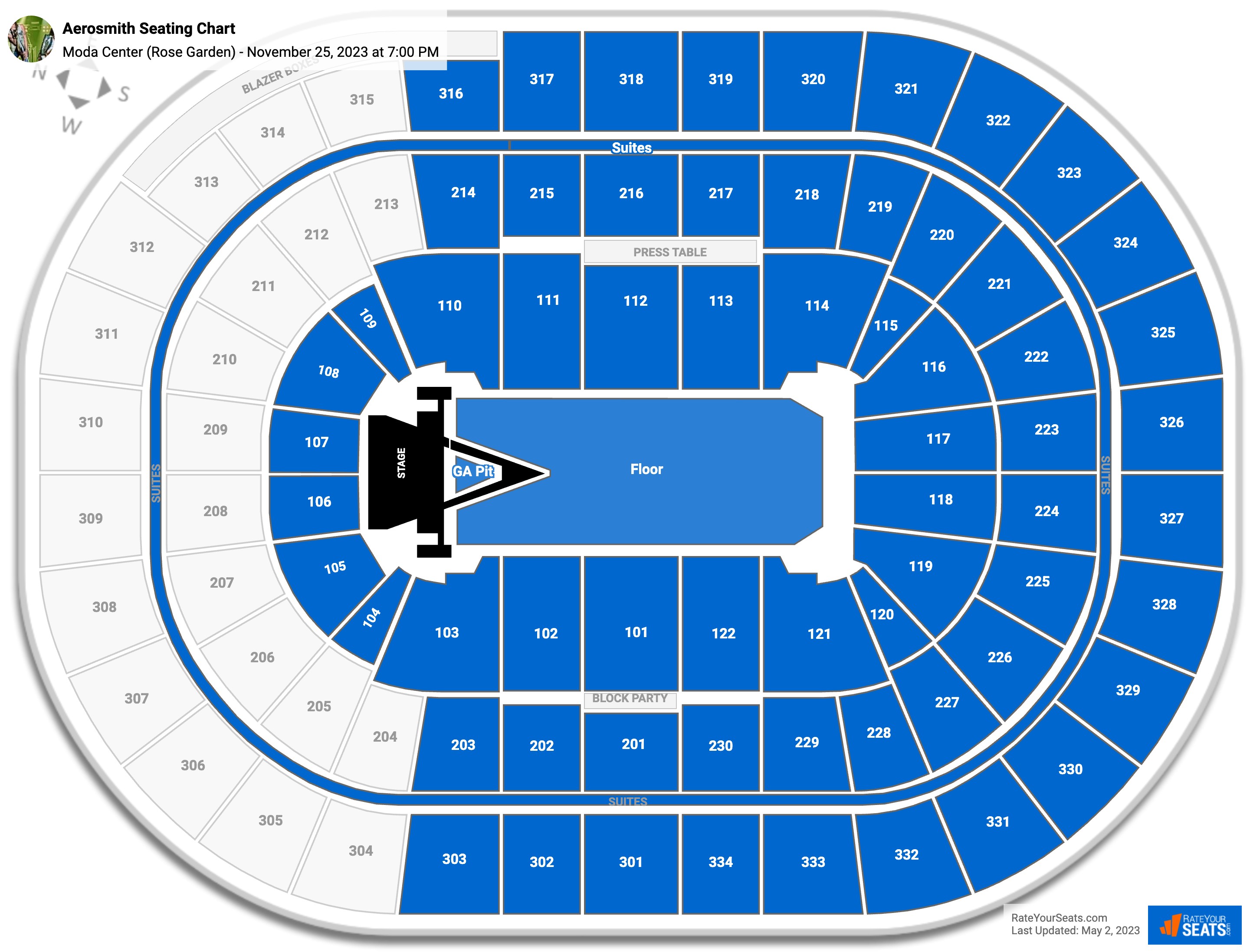 Moda Center Virtual Seating Chart - vf8hwnk
