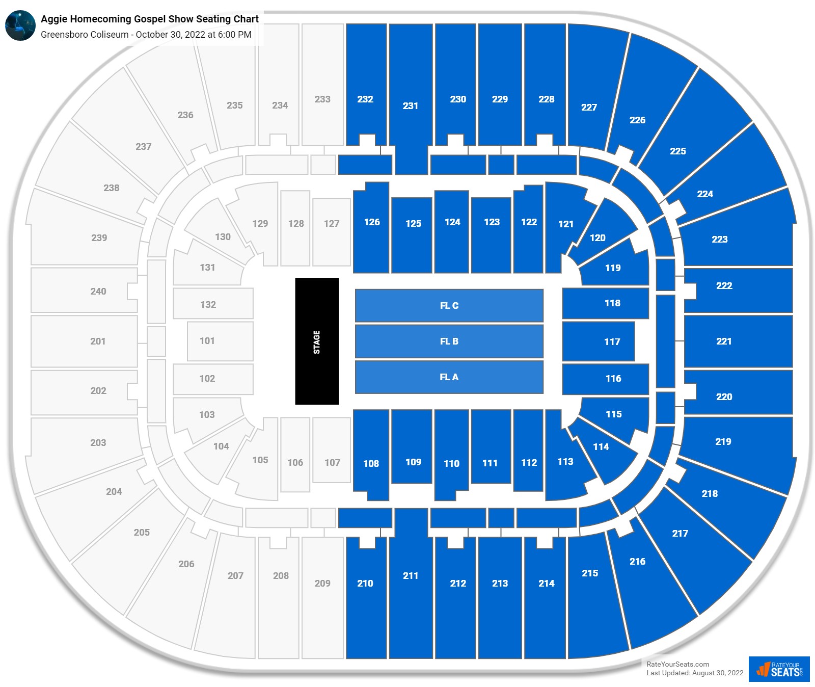 Greensboro Coliseum Concert Seating Chart