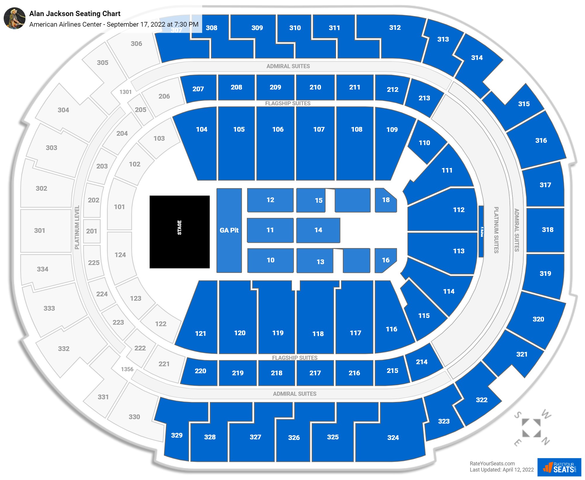 Alan Jackson seating chart American Airlines Center