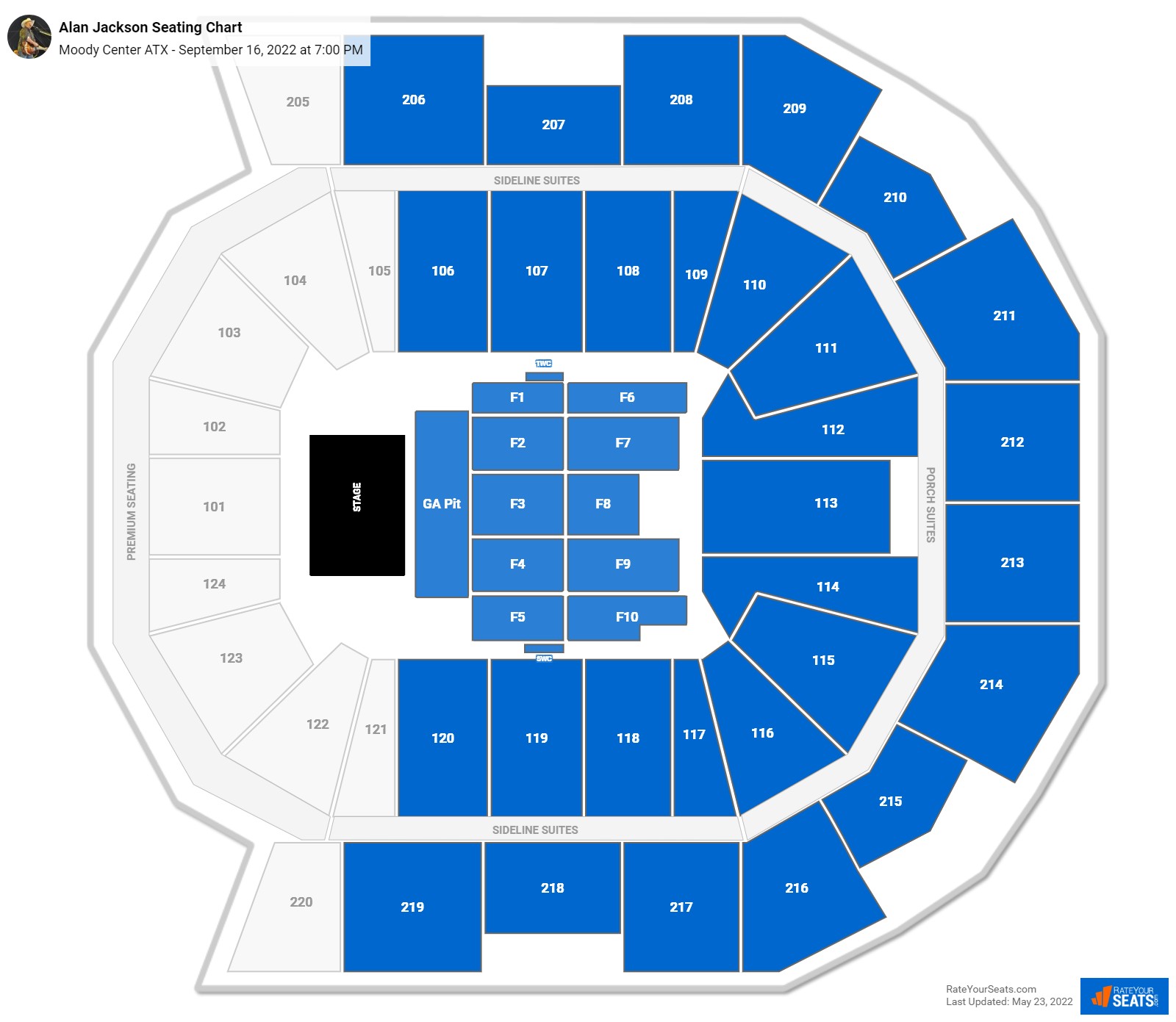 Alan Jackson seating chart Moody Center ATX