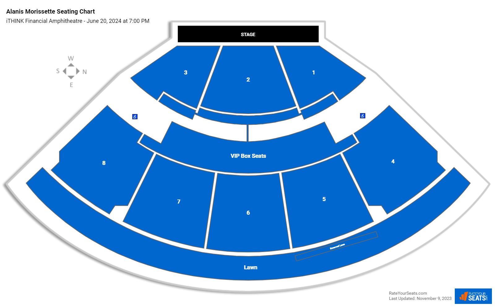 Alanis Morissette seating chart iTHINK Financial Amphitheatre