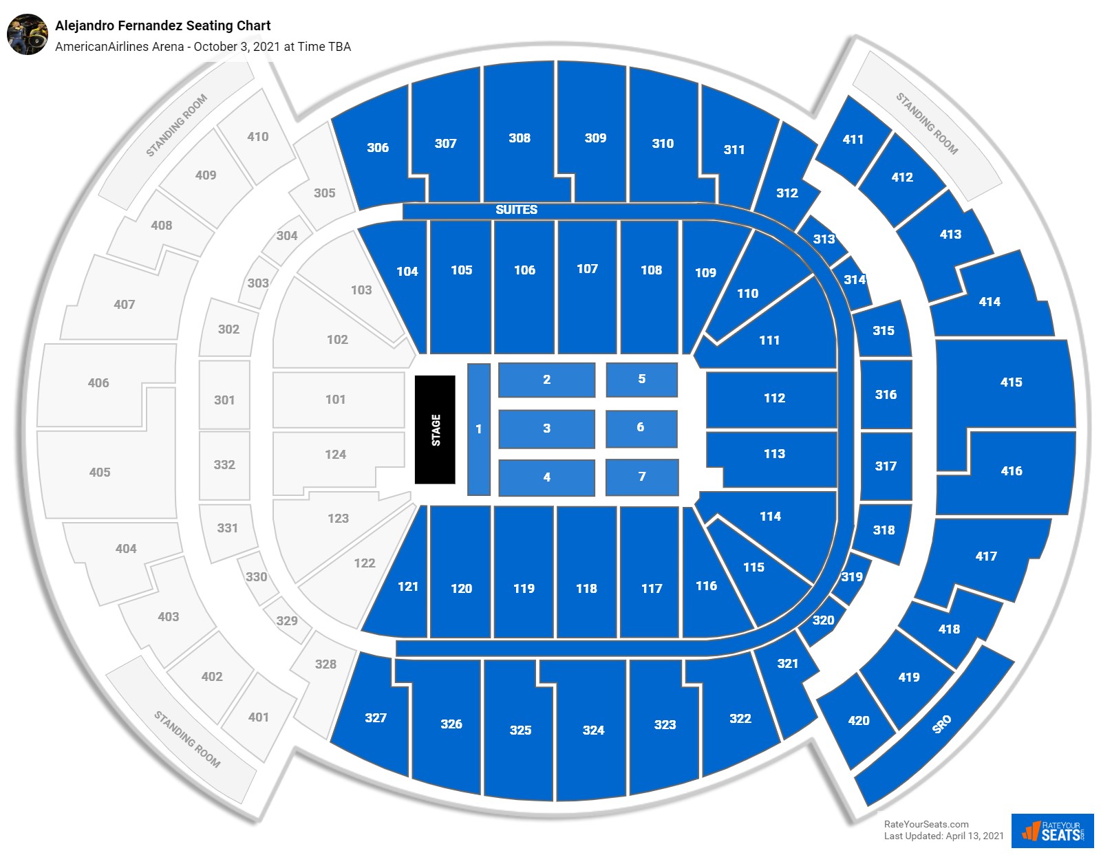 Alejandro Fernandez seating chart AmericanAirlines Arena
