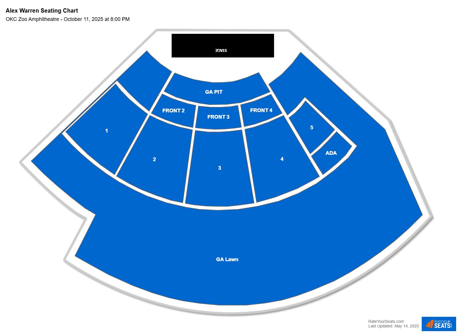 Alex Warren seating chart OKC Zoo Amphitheatre