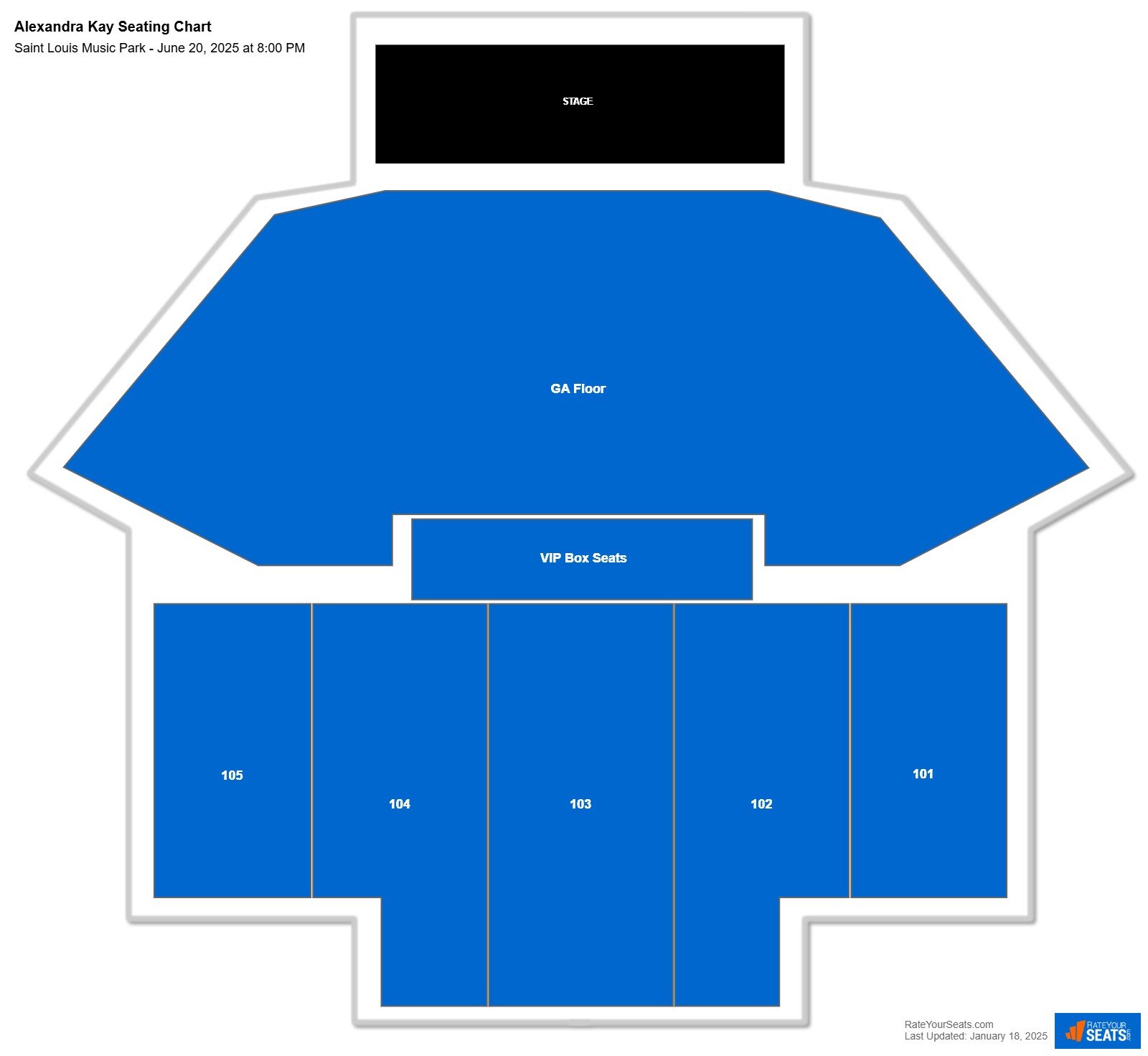 Alexandra Kay seating chart Saint Louis Music Park