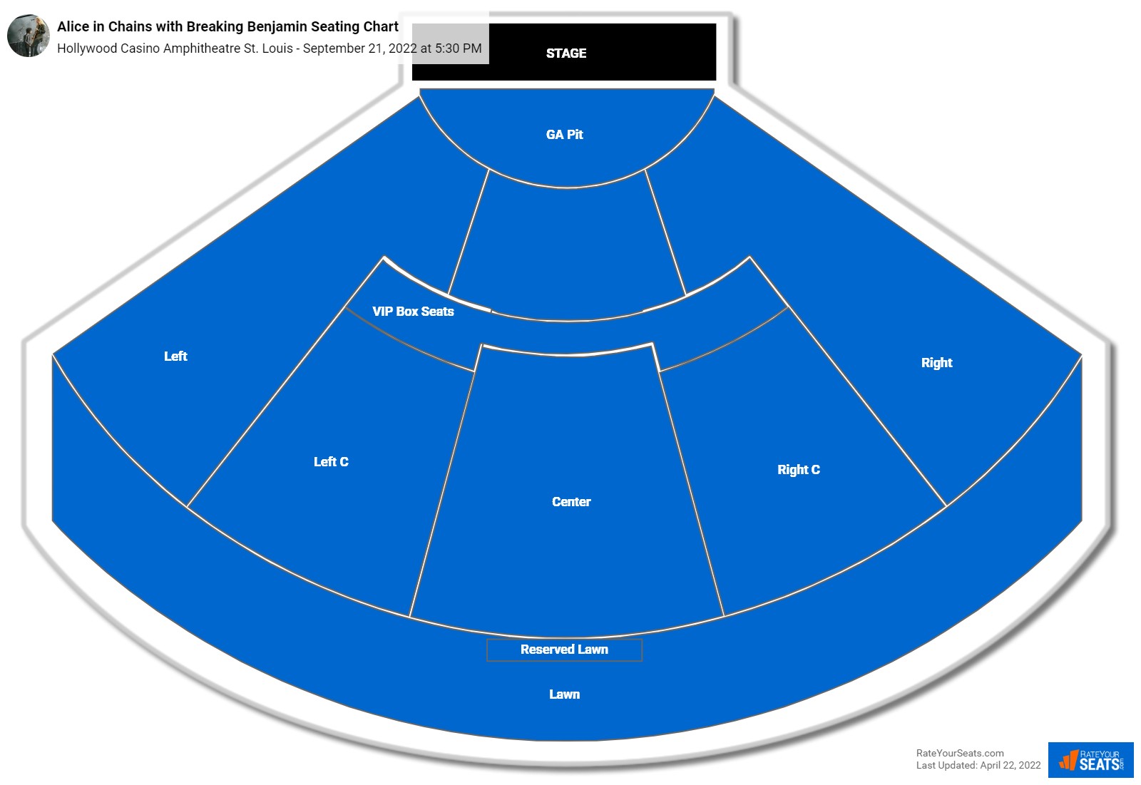 Alice in Chains with Breaking Benjamin seating chart Hollywood Casino Amphitheatre St. Louis