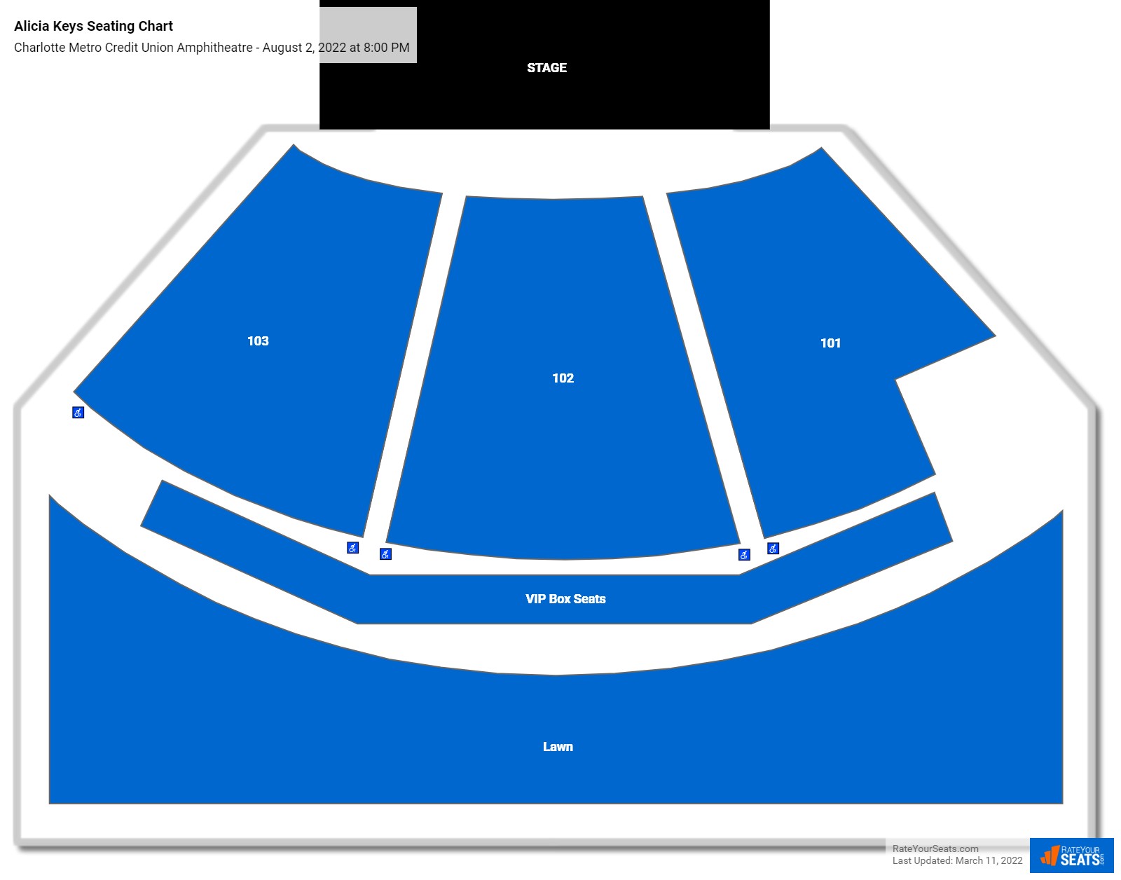 Alicia Keys seating chart Charlotte Metro Credit Union Amphitheatre