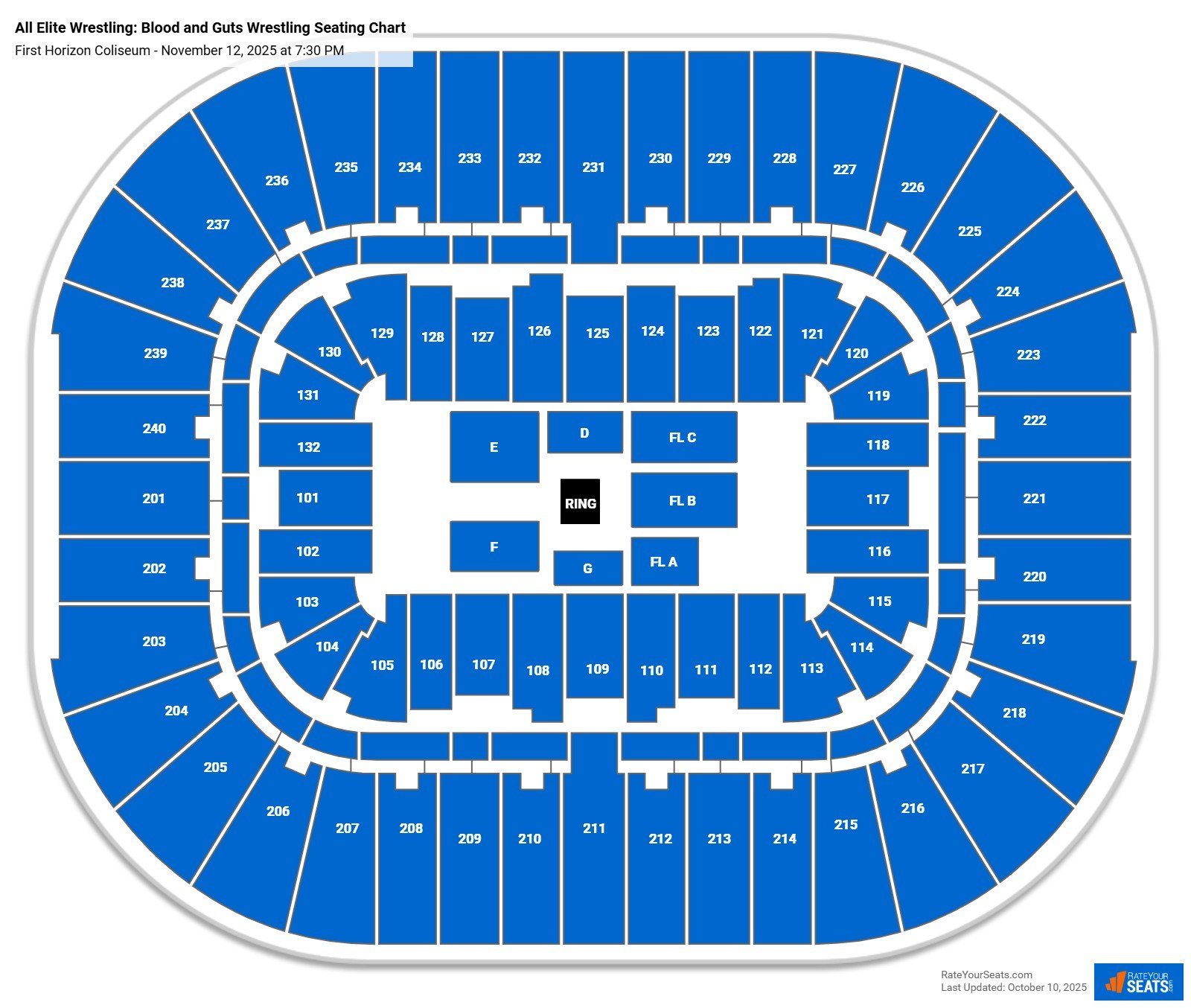 All Elite Wrestling: Blood and Guts Wrestling seating chart First Horizon Coliseum