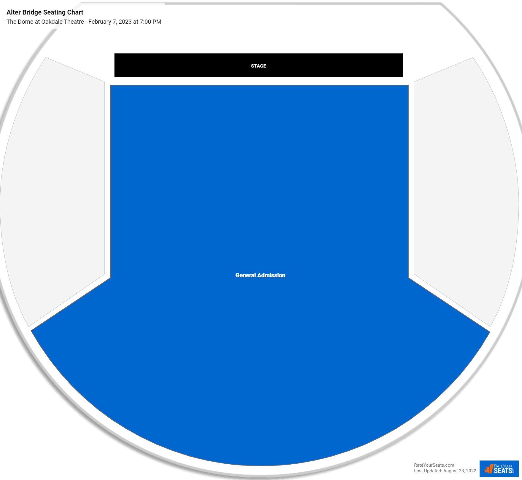 Alter Bridge seating chart The Dome at Oakdale Theatre