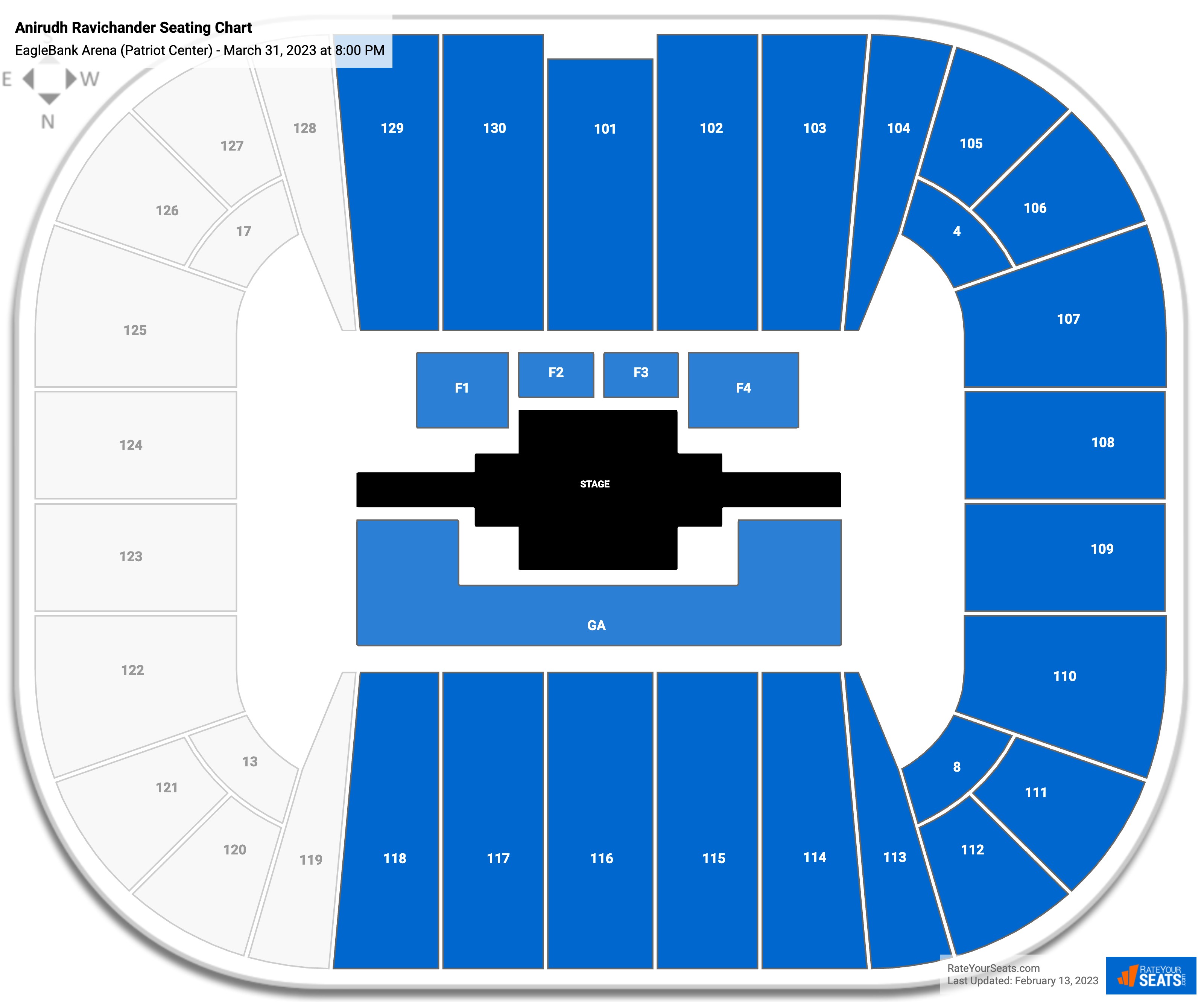 Anirudh Ravichander seating chart EagleBank Arena (Patriot Center)