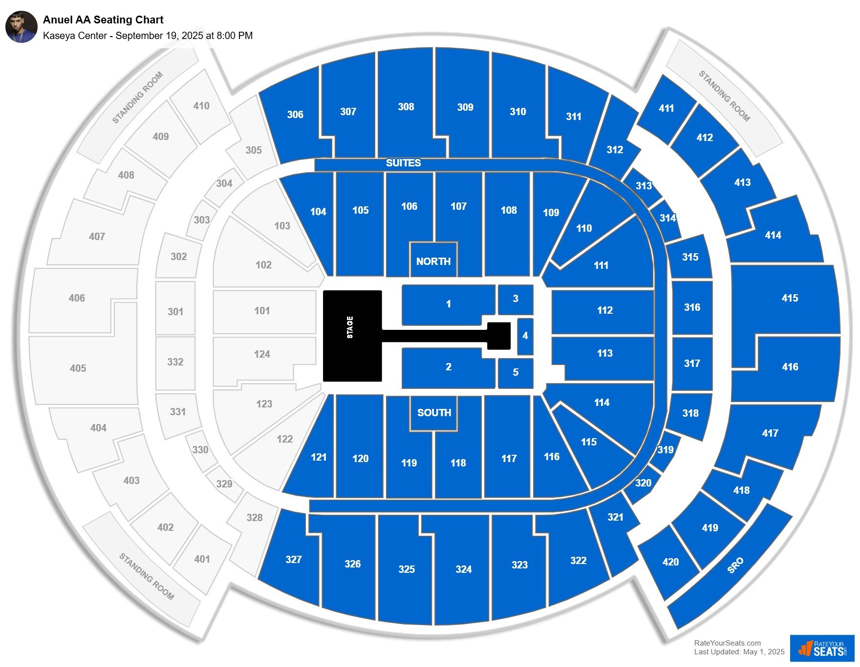 Anuel AA seating chart Kaseya Center