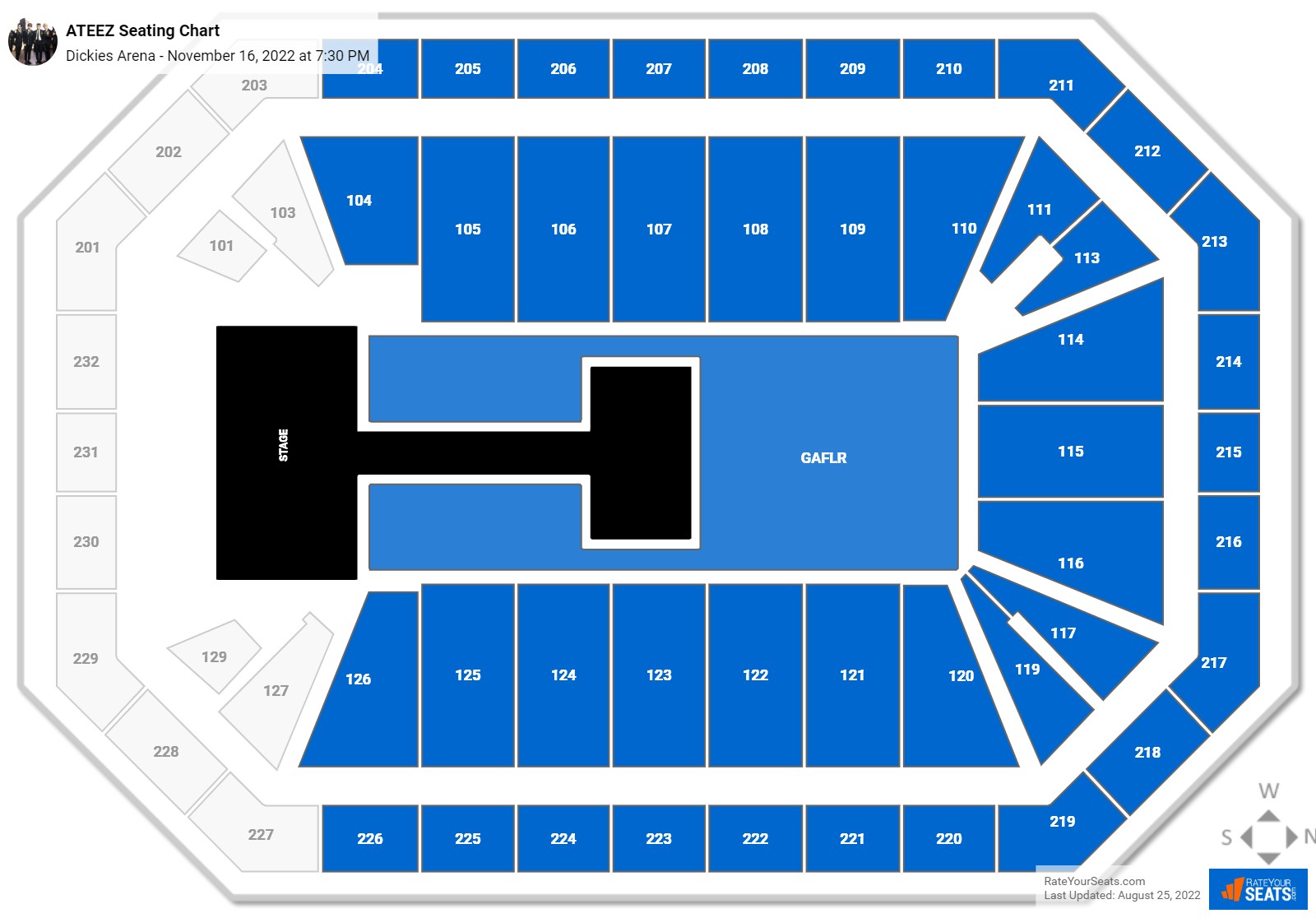 Dickies Arena Concert Seating Chart