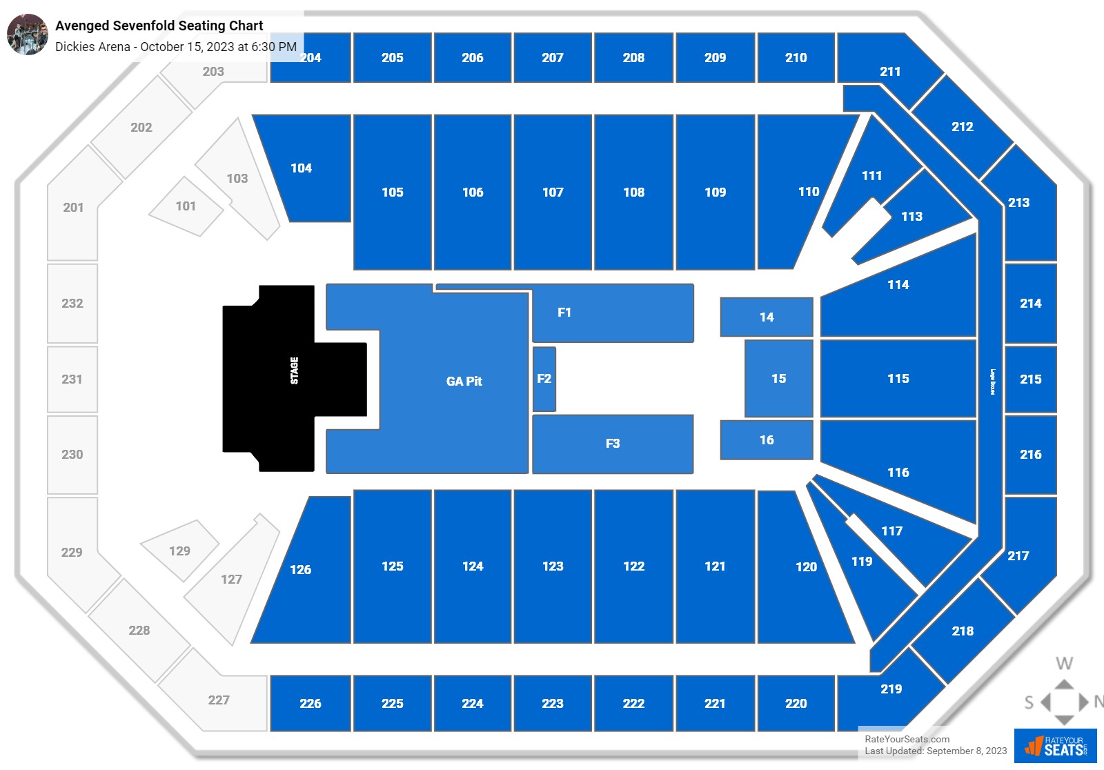 Dickies Arena Concert Seating Chart
