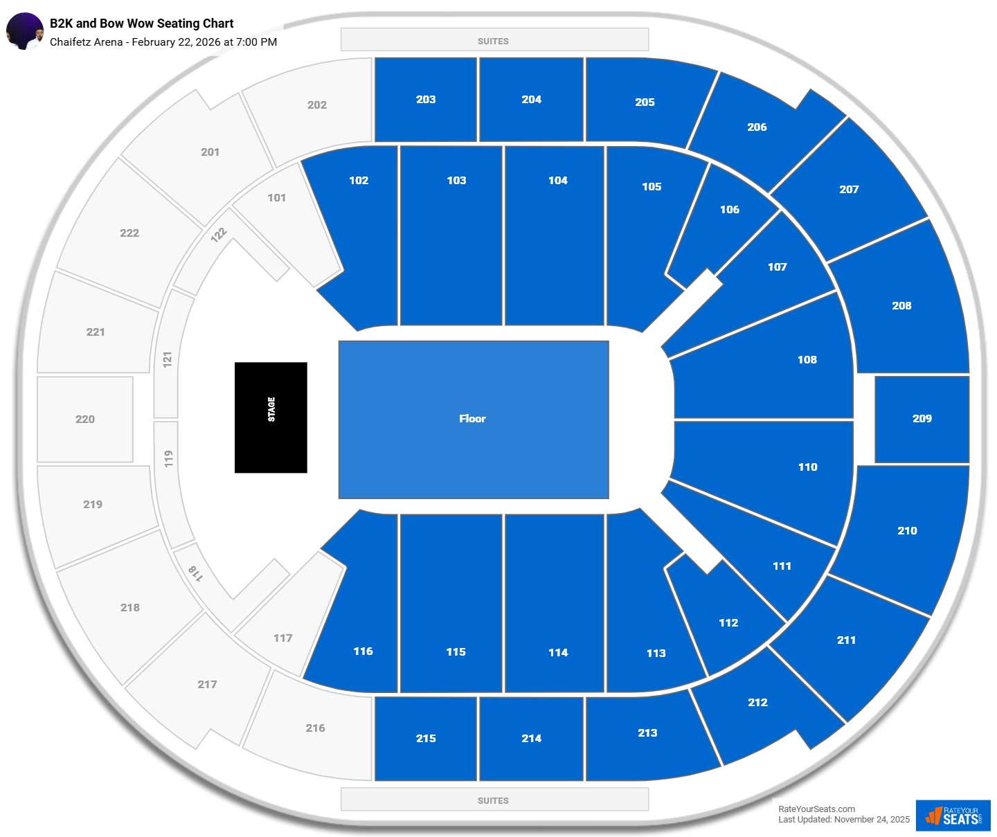 B2K and Bow Wow seating chart Chaifetz Arena