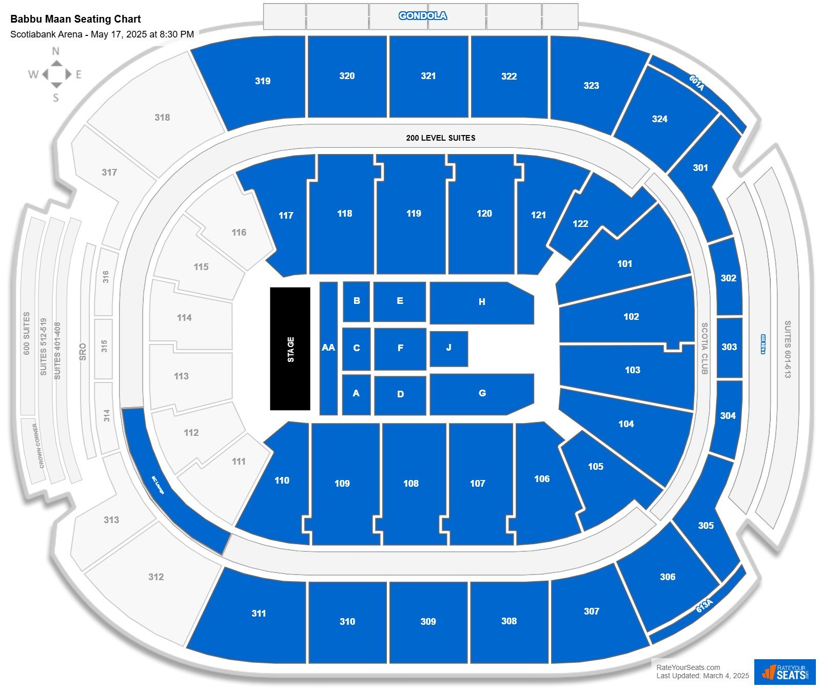 Babbu Maan seating chart Scotiabank Arena