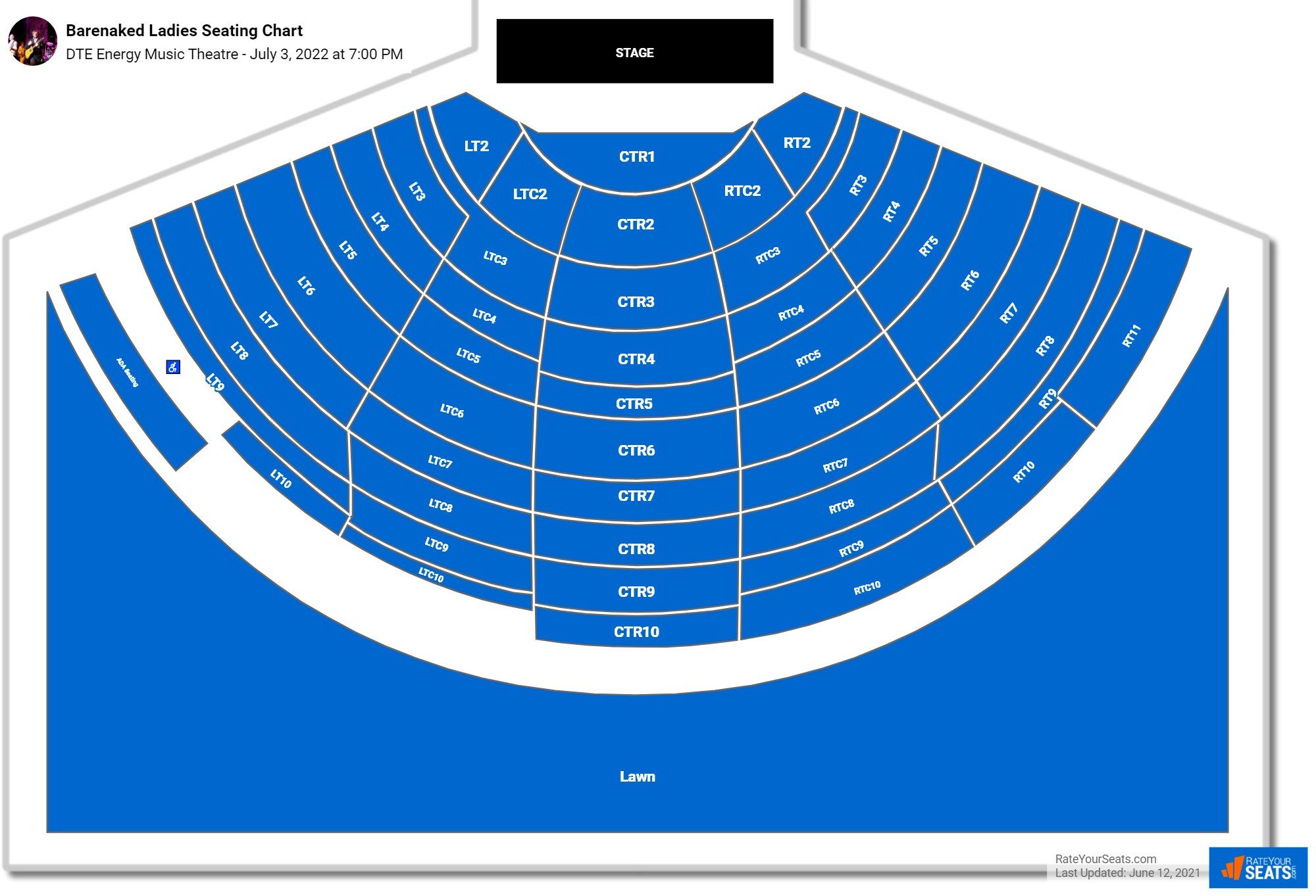 Barenaked Ladies seating chart DTE Energy Music Theatre