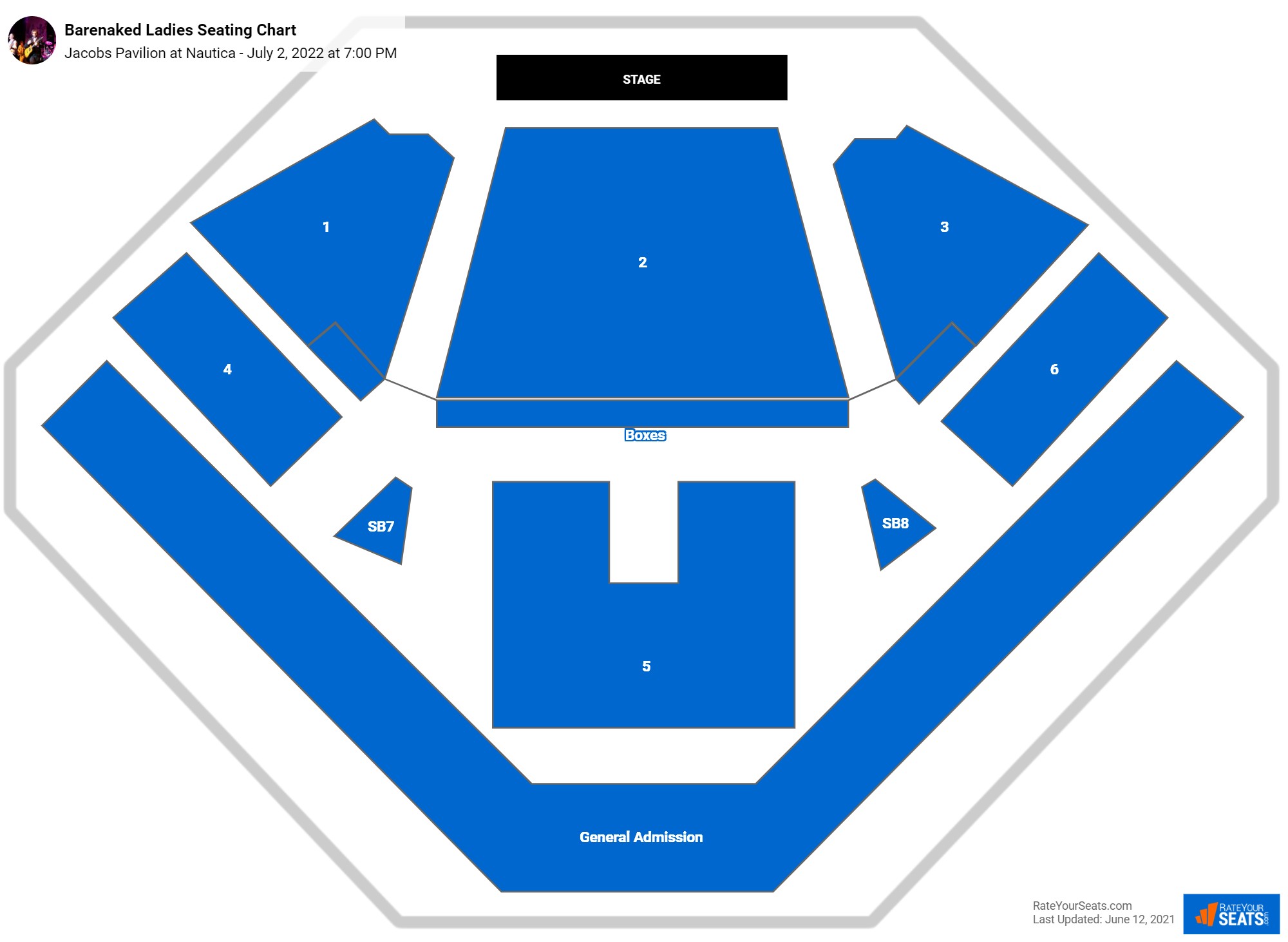 Barenaked Ladies seating chart Jacobs Pavilion at Nautica