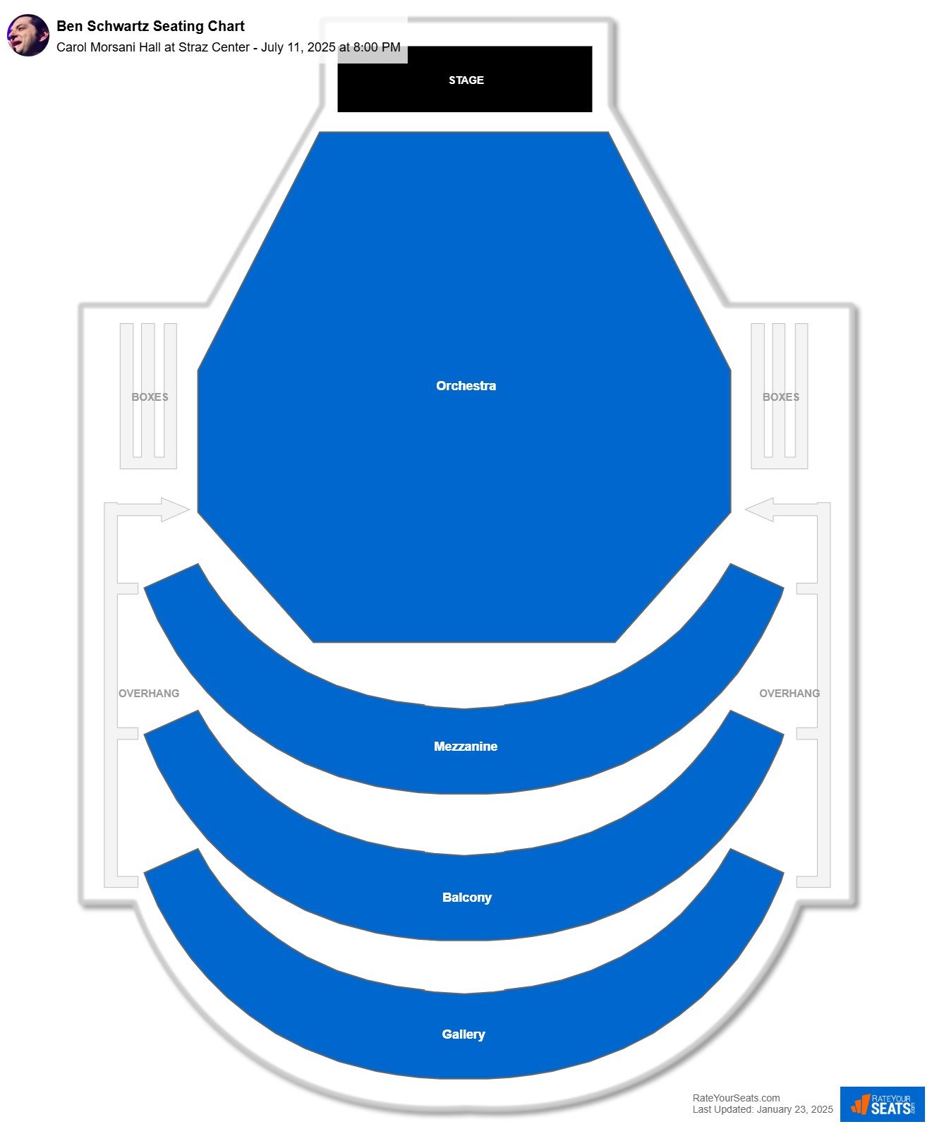 Ben Schwartz seating chart Carol Morsani Hall at Straz Center
