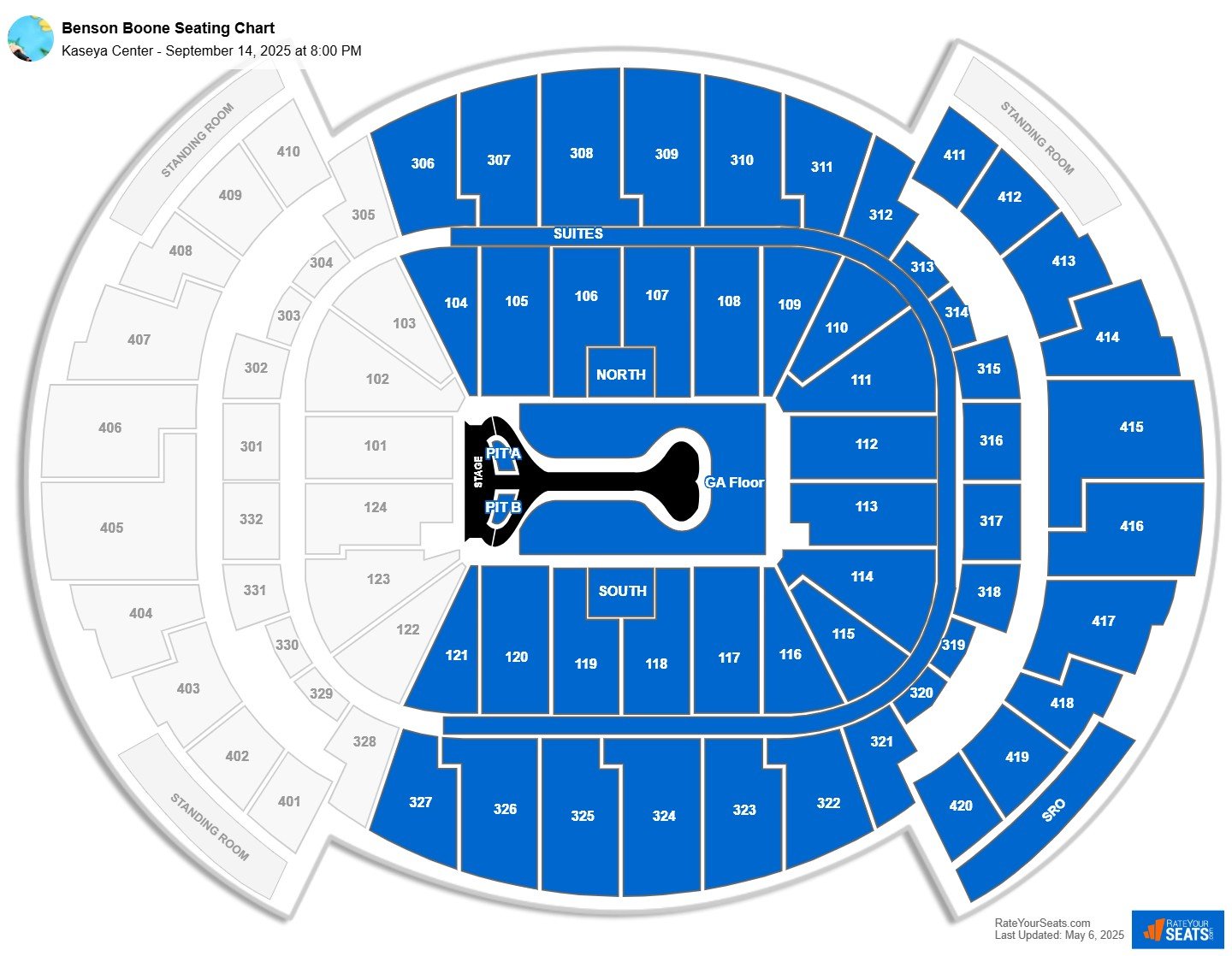 Benson Boone seating chart Kaseya Center