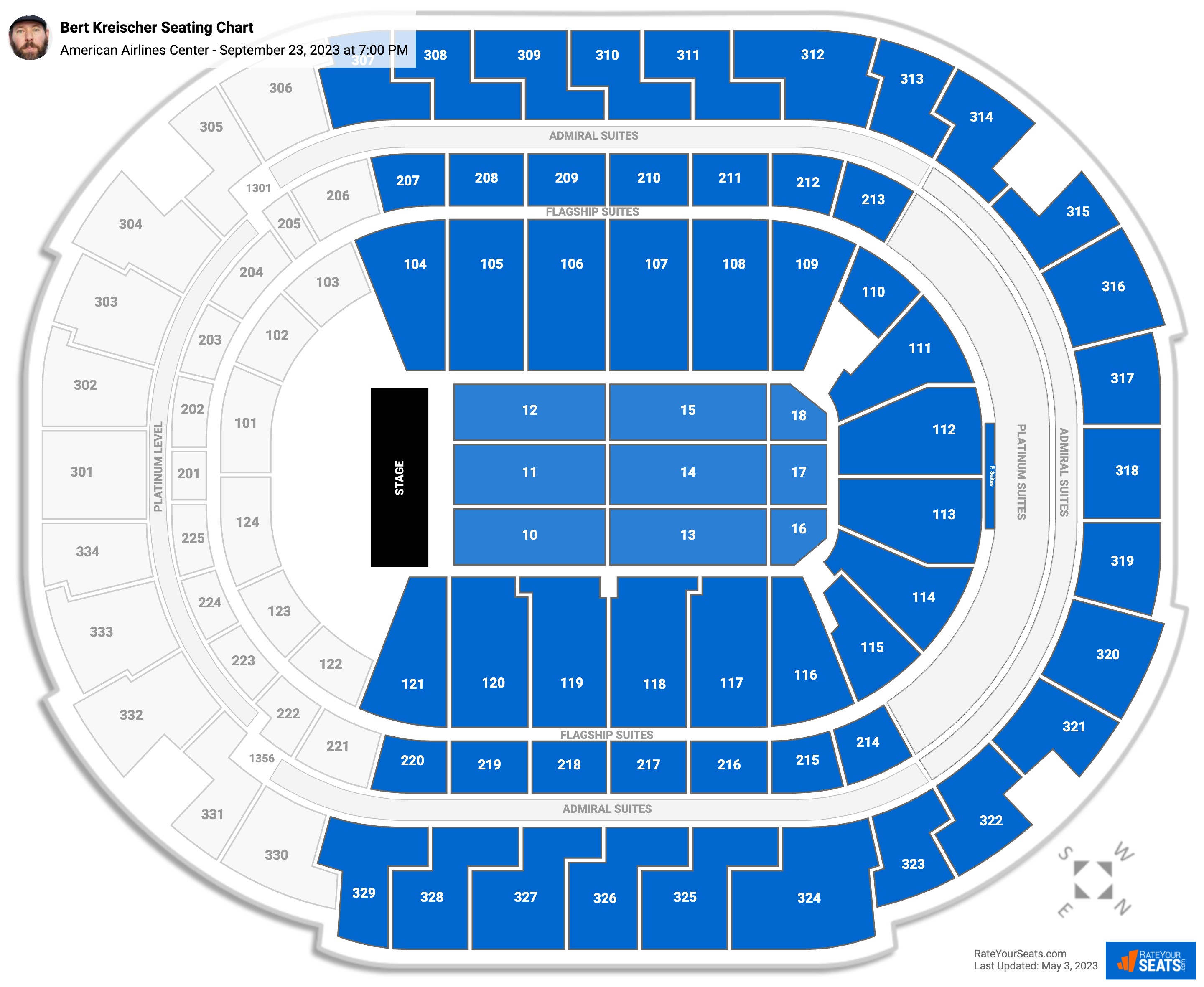American Airlines Center Concert Seating Chart