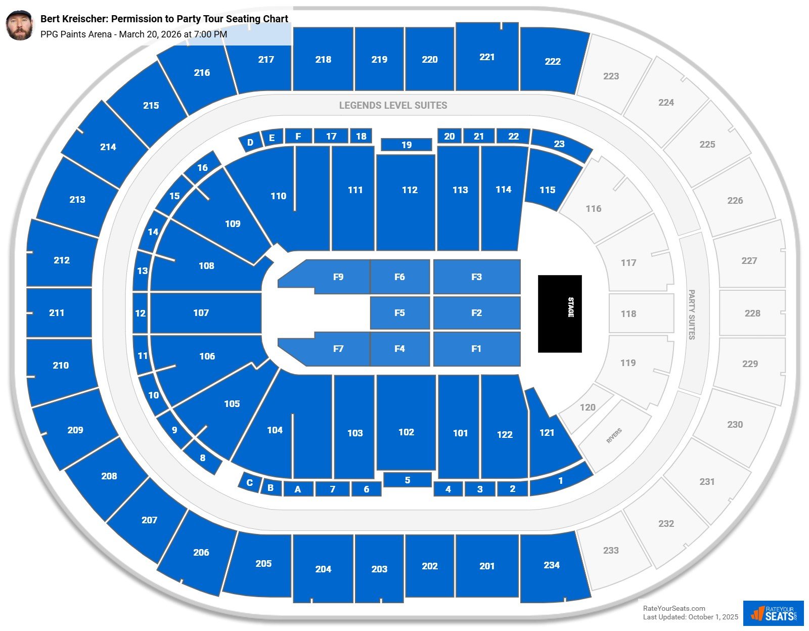 Bert Kreischer seating chart PPG Paints Arena