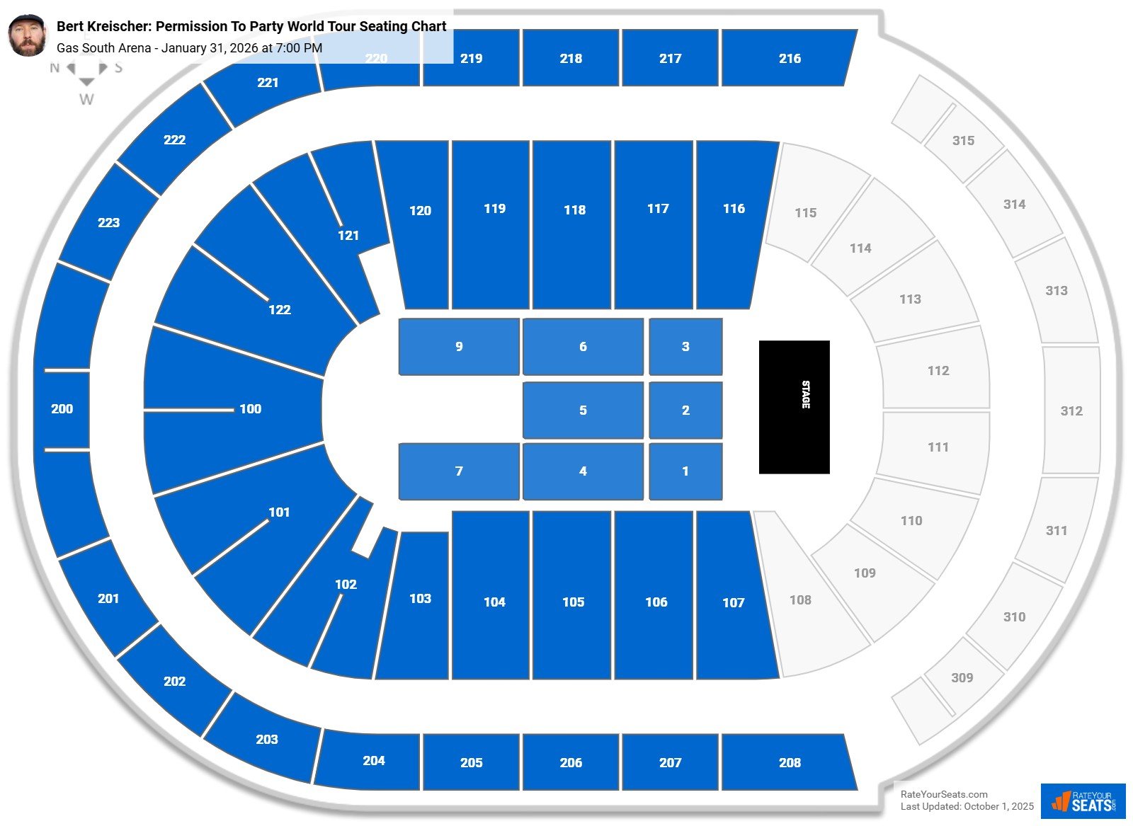 Bert Kreischer: Permission To Party World Tour seating chart Gas South Arena