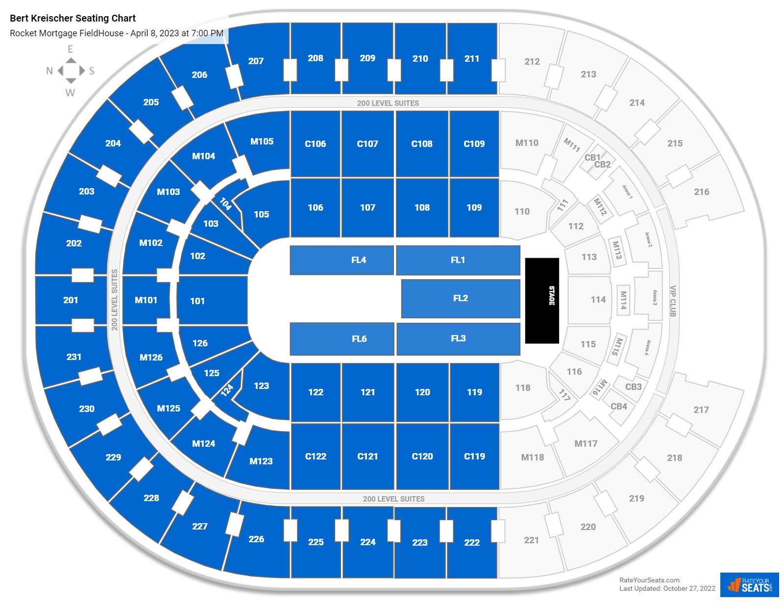 Bert Kreischer seating chart Rocket Mortgage FieldHouse