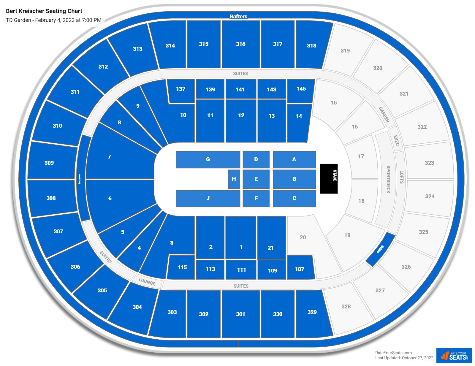Bert Kreischer seating chart TD Garden
