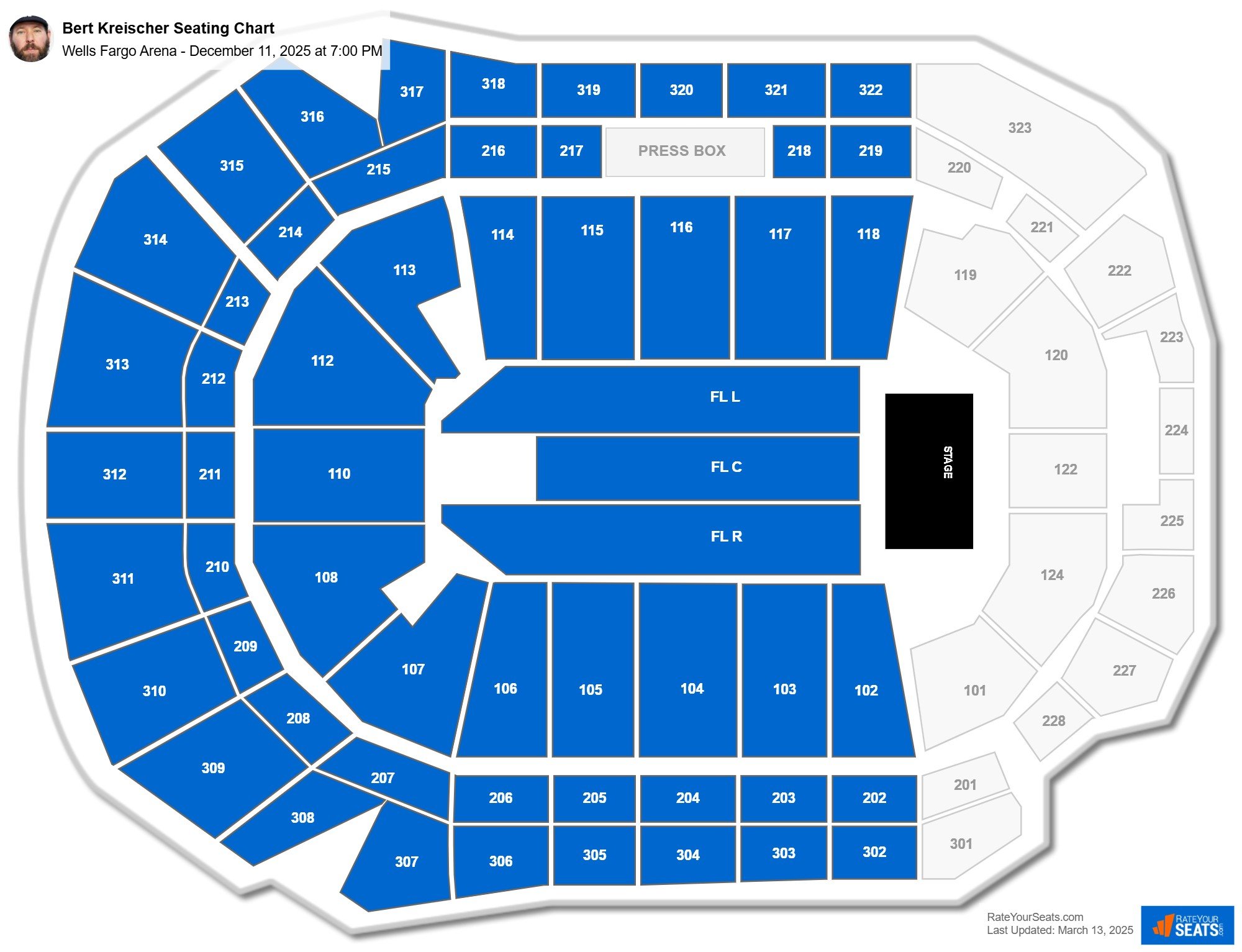 Bert Kreischer seating chart Wells Fargo Arena