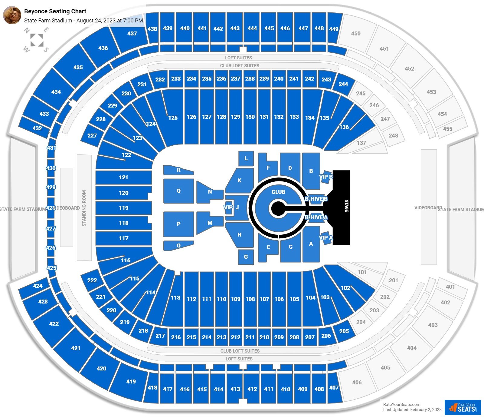 Arizona Cardinals Stadium Seating Map Elcho Table