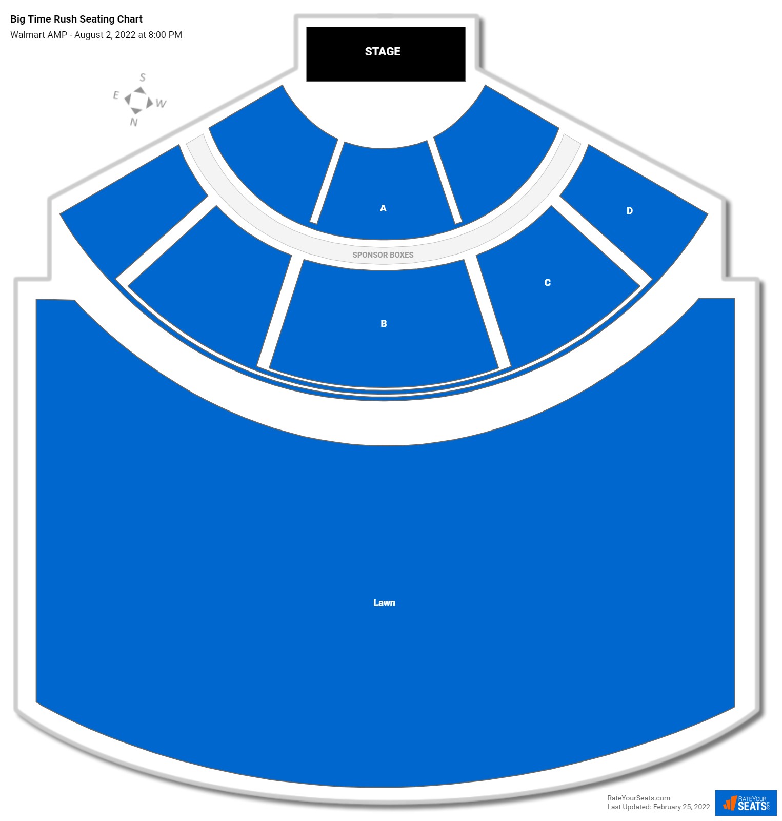 Big Time Rush seating chart Walmart AMP