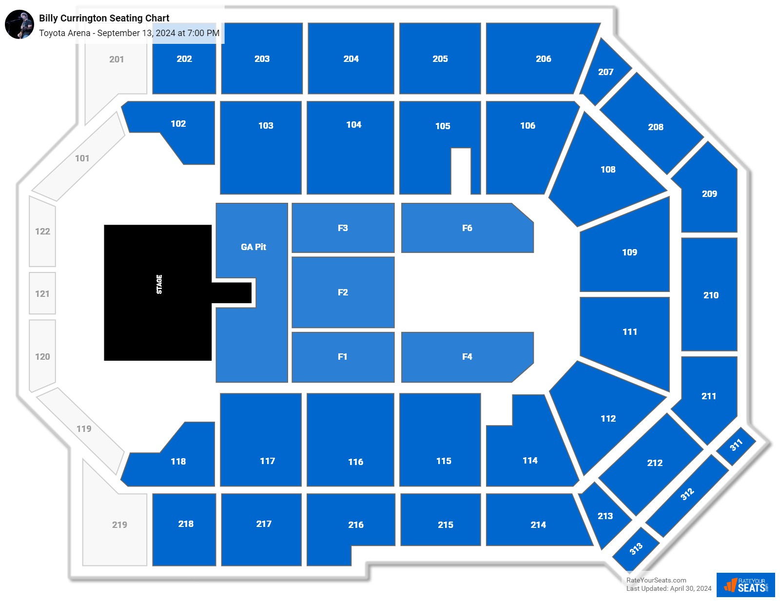 Toyota Arena Seating Chart - RateYourSeats.com